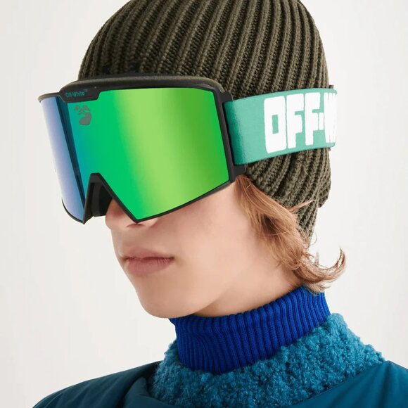 Off-White Ski Goggles – Black/Green Frame with Green Mirror Lens | Model OERI055 - Picture 5 of 11